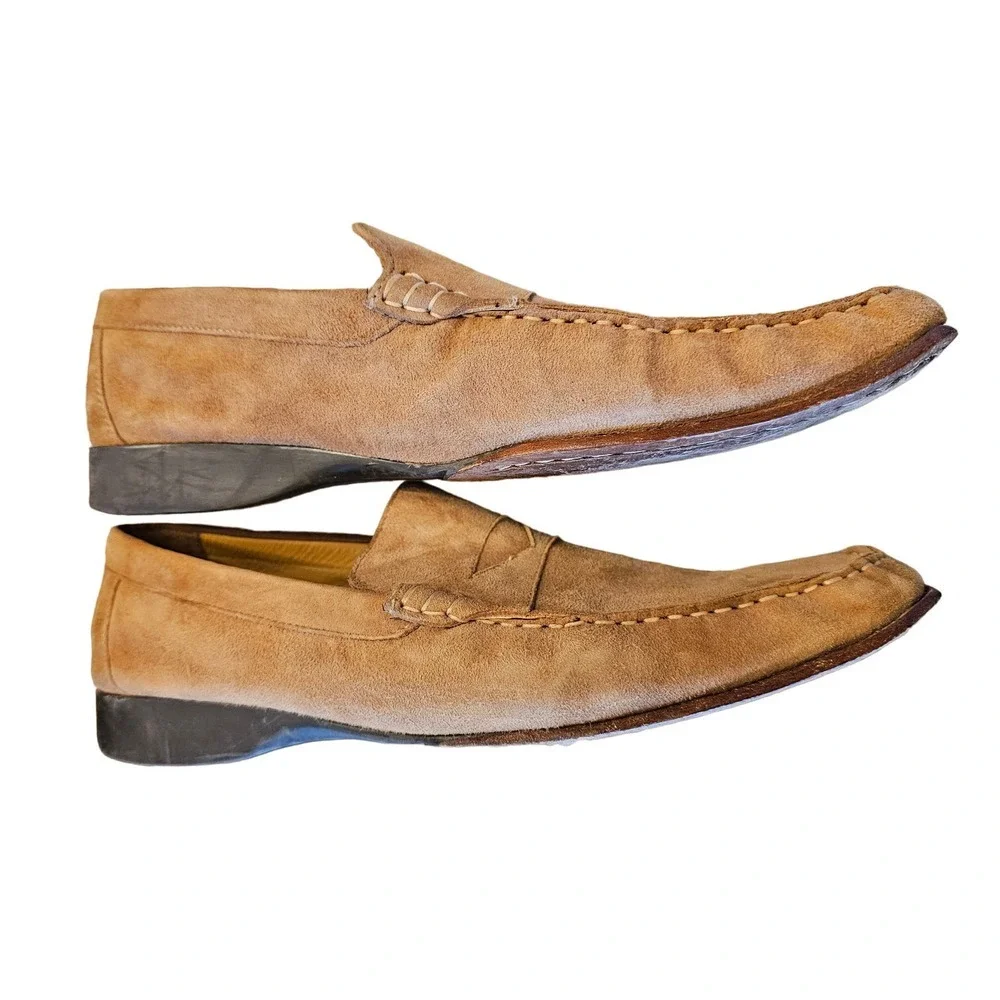 Clarks Driving Shoes Men's Size 11 M Brown Leather Casual Penny Loafers #